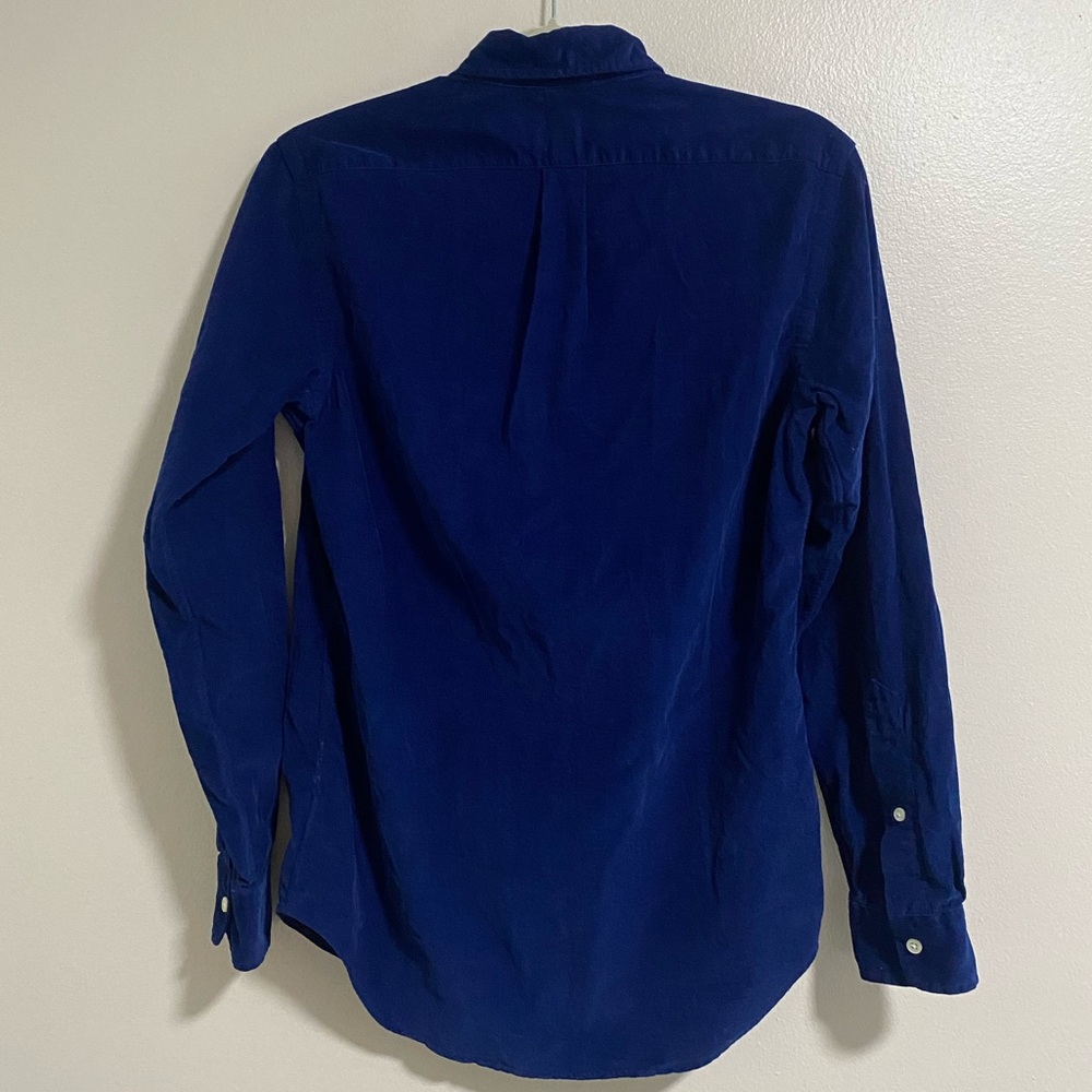 Ralph Lauren Navy Blue Button-Down Shirt with Pink Pony Logo - Picture 7 of 7